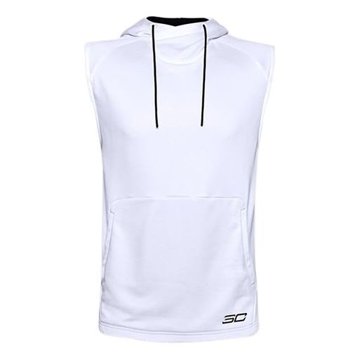 Under Armour Curry Sleeveless Hoodie 'White' 1356995-100