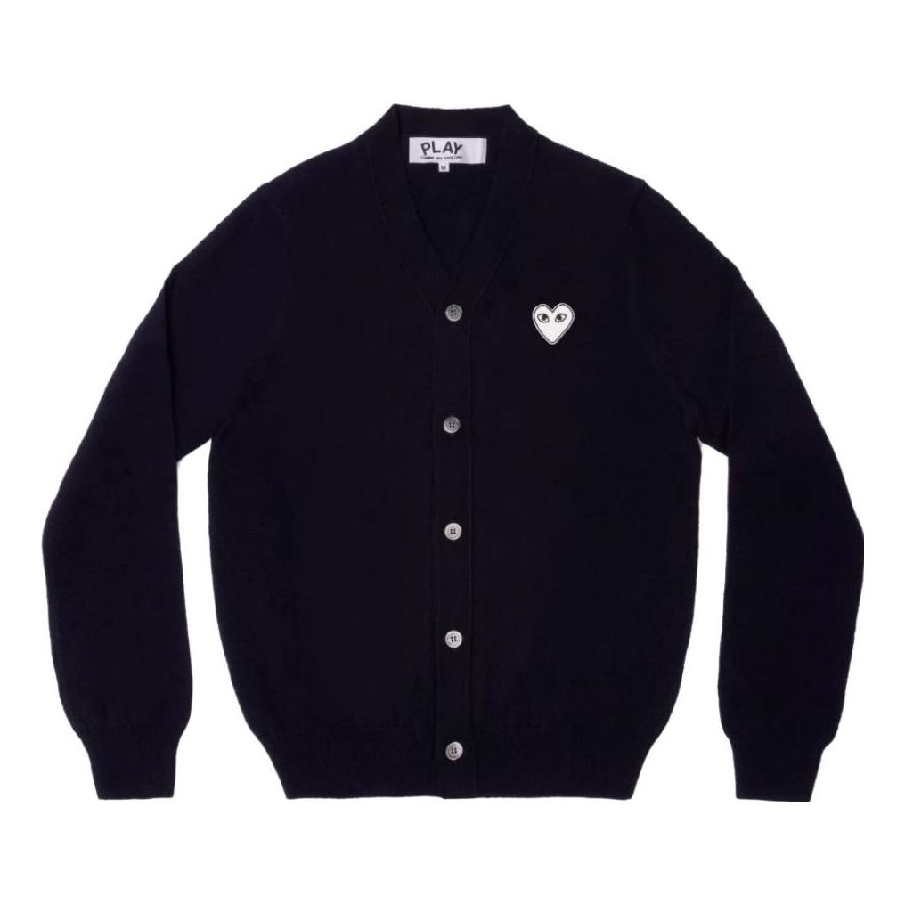 COMME des GARCONS PLAY Cardigan White Emblem 'Navy' AZ-N062-051-2