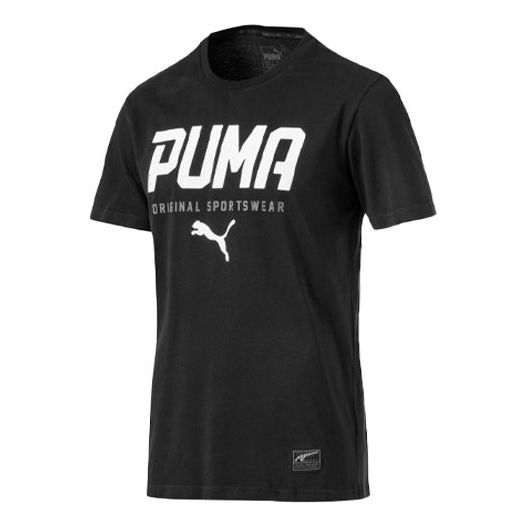 PUMA STYLE Graphic Tee 'Black White' 593029-01