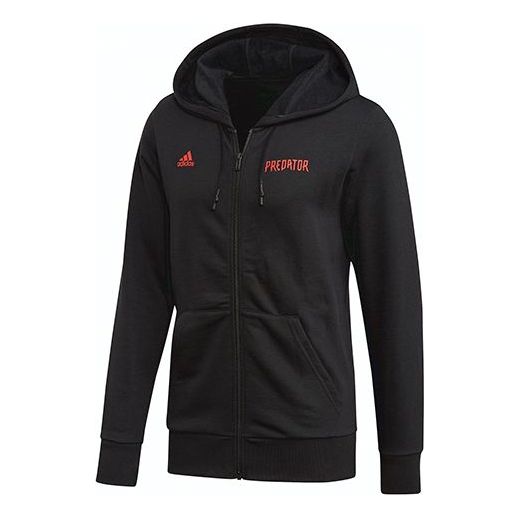 adidas Pred Poster Hdy Soccer/Football Hooded Jacket Black DU8444