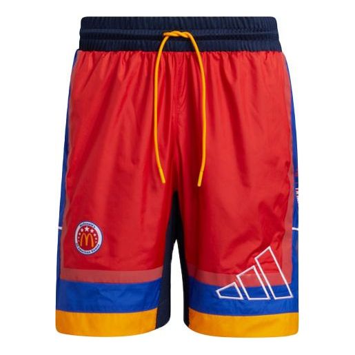 Men's adidas Basketball Sports Fluorescence Red Shorts H16552
