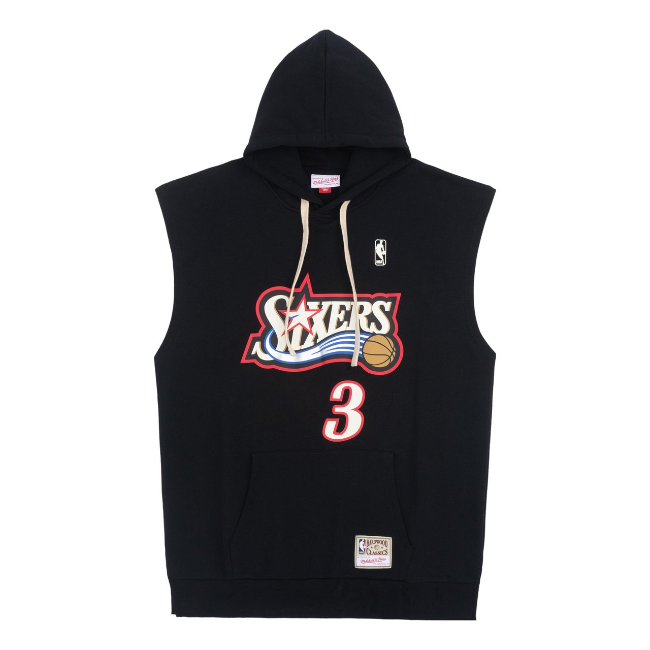Mitchell & Ness x NBA Philadelphia 76ers Sleeveless Hoodie 'Allen Iverson 3' MNJYFWHD23098001