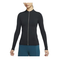 (WMNS) Nike Solid Color Slim Fit Zipper Hoodless Black Jacket DD5534-010