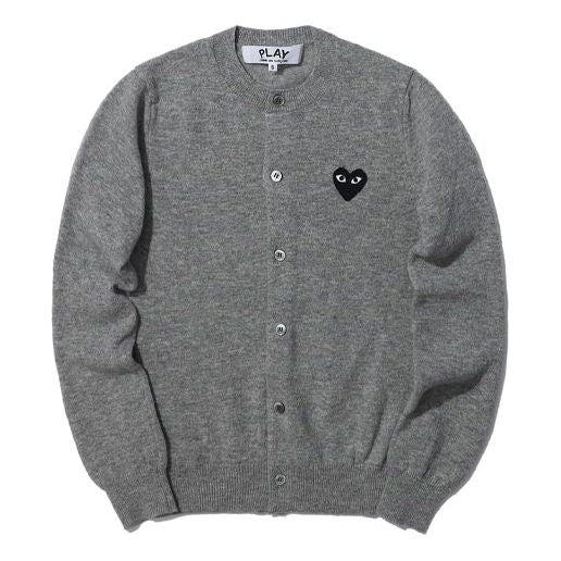 (WMNS) COMME des GARCONS PLAY Cardigan Black Emblem 'Grey' CPXCDDAZN023X-002