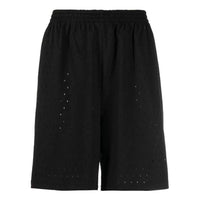 Balenciaga Perforated Elastic Waistband Shorts 'Black' 674591TMVD41000
