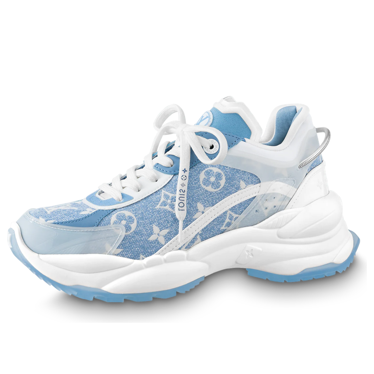 (WMNS) LOUIS VUITTON Run 55 Sneakers 'Blue Denim Monogram' 1AB39N