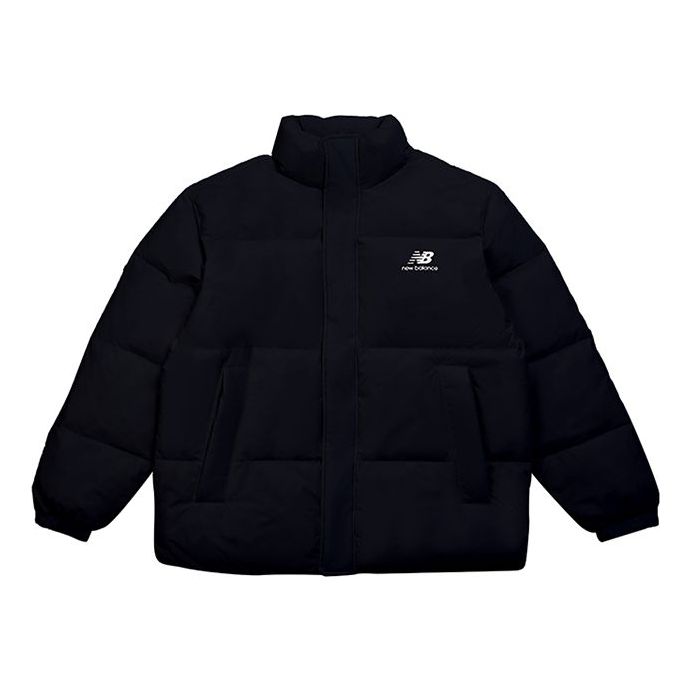 New Balance Logo Print Down Jacket 'Black' AMJ24359-BK