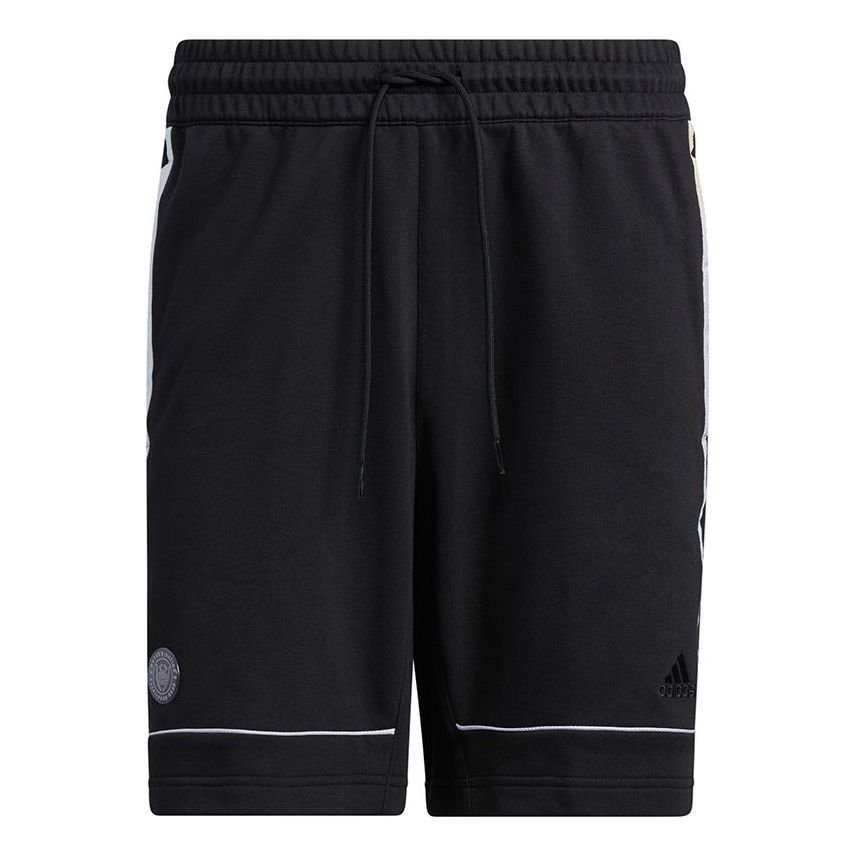 adidas Dm Short Stripe Loose Sports Basketball Shorts Black HB6763