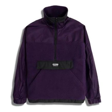 adidas originals R.Y.V. LIT TT Zip-up Lamba Wool Sports Coat Men Purple ED7185