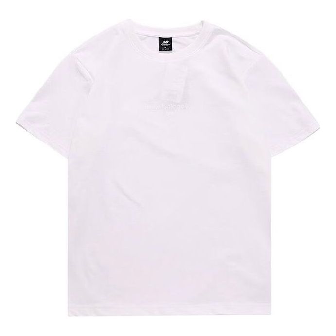 New Balance Logo Print Cotton Tee 'White' AMT31546-WT