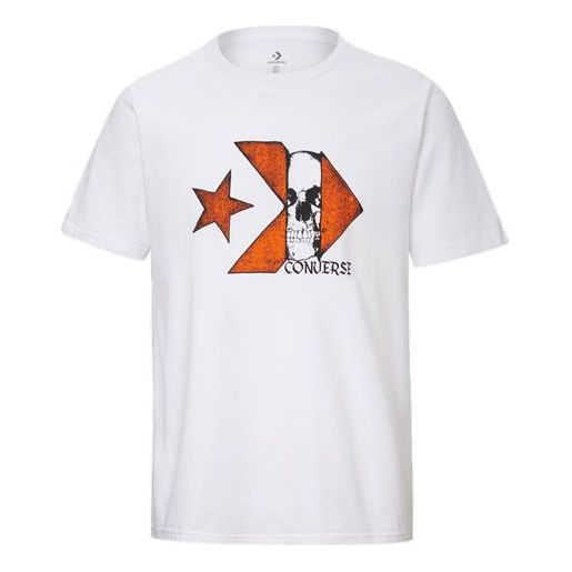 Converse Chuck Taylor Skull Logo Short Sleeve T-Shirt 'White' 10019893-A03