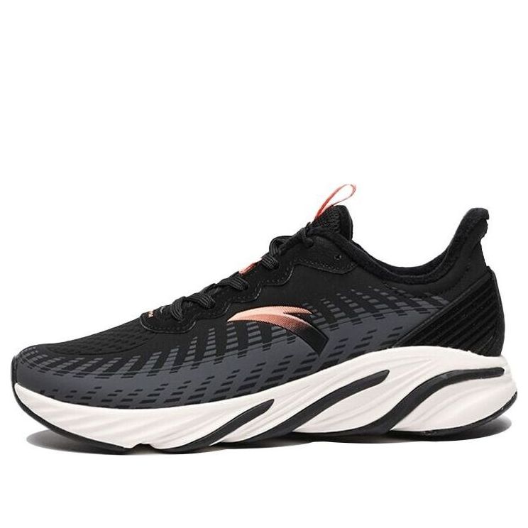 (WMNS) ANTA Leather Running Shoes 'Black Orange White' 122045522-7