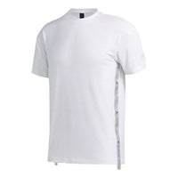 adidas M Gfx T Prime Solid Color Side Sports Stylish Round Neck Short Sleeve White FT2789