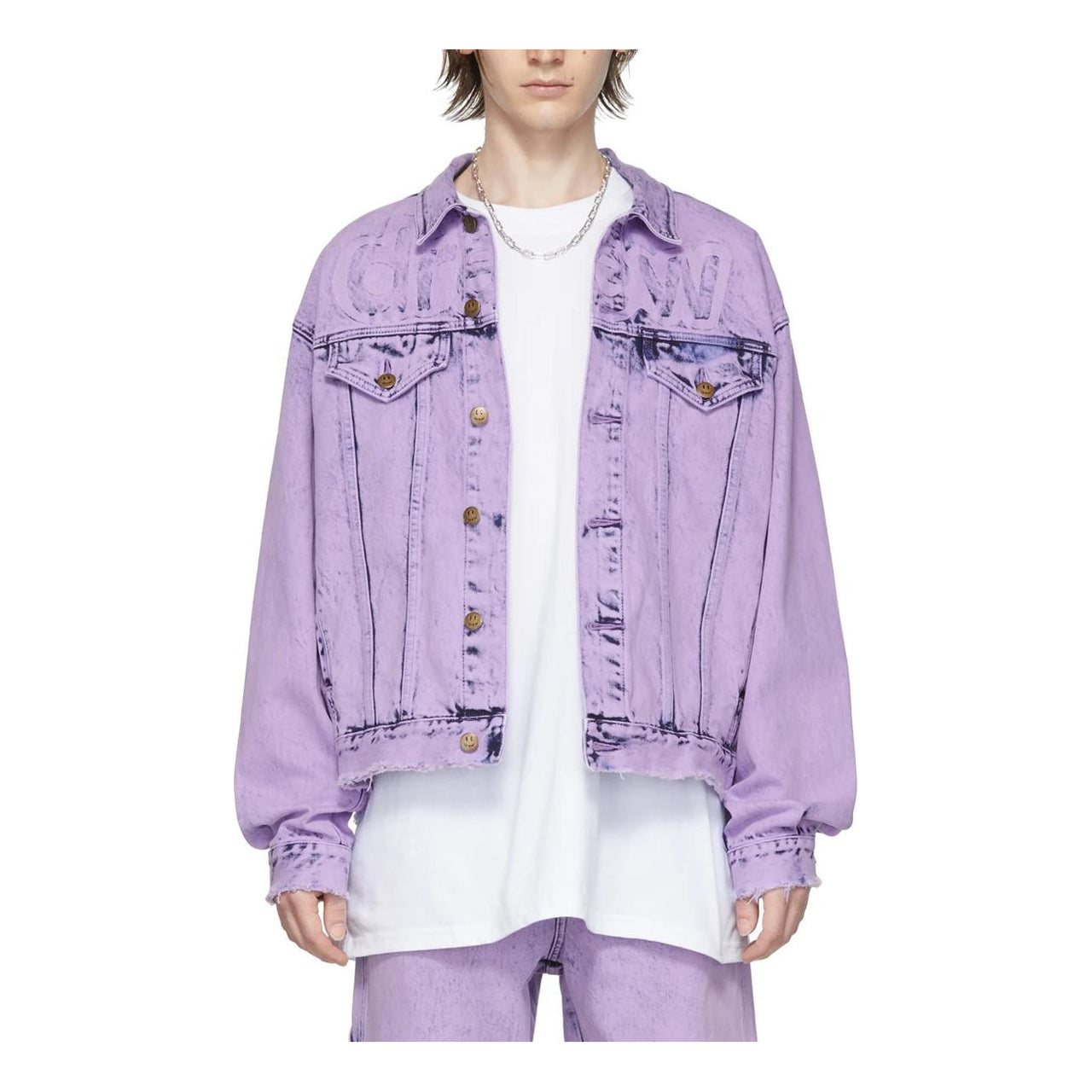 Drew House Ssense Exclusive Secret Trucker Denim Jacket 'Purple' DR-SS22-241