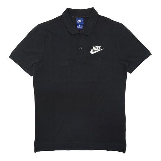 Nike Small Logo Casual Sports Short Sleeve Polo Shirt Black 909747-010
