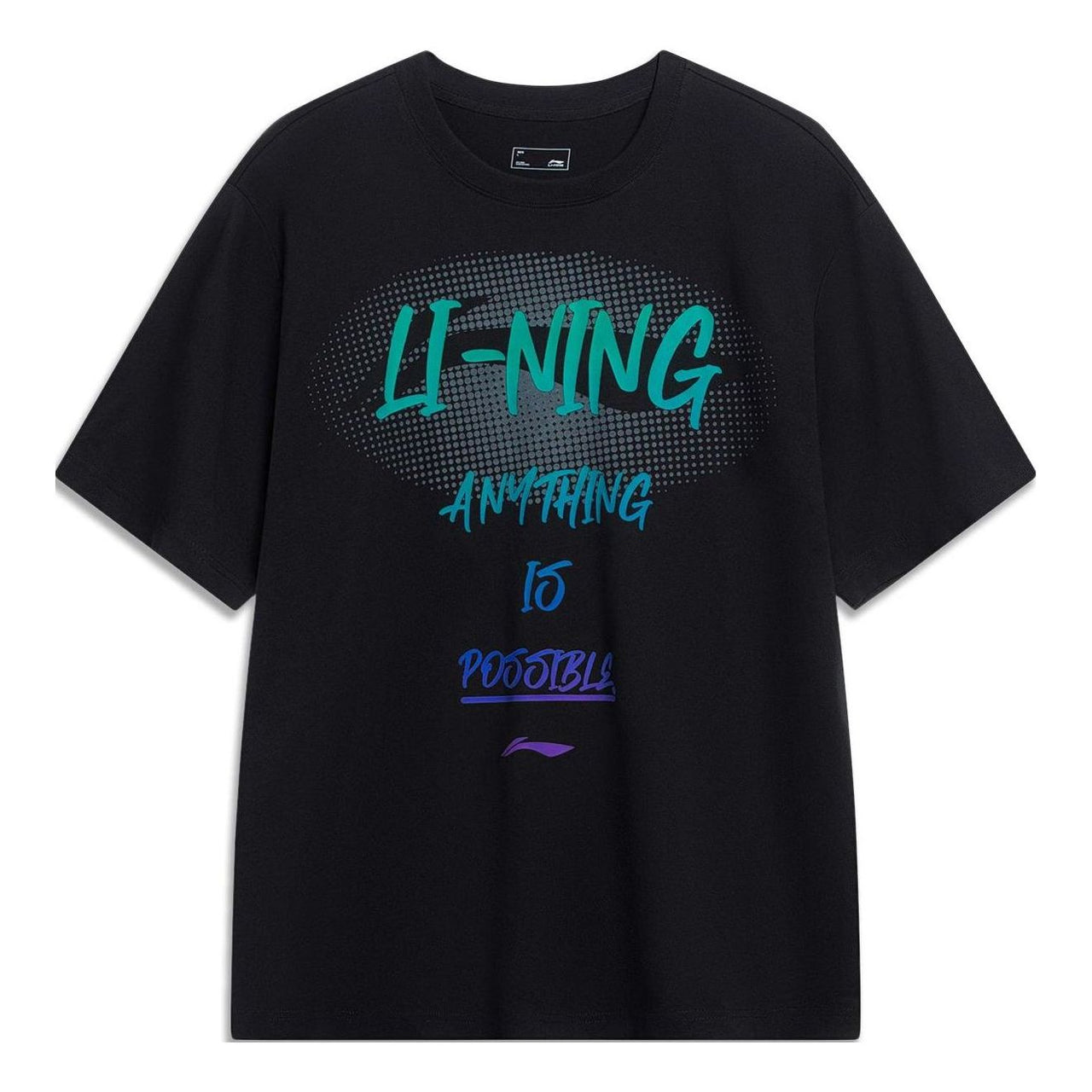 Li-Ning Anything Is Possible Graphic T-shirt 'Black' AHST547-2