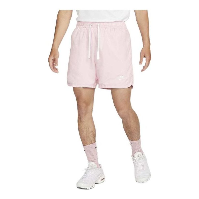 Men's Nike Sportswear Sport Essentials Solid Color Lacing Straight Sports Pink Shorts DM6830-690