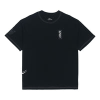 Nike Solid Color Alphabet Pattern Printing Round Neck Cotton Short Sleeve Black DQ1878-010