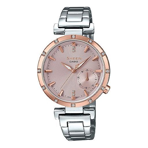 CASIO SHEEN Waterproof Stainless Steel Strap SilverGold Analog SHE-4051SG-4AUDF