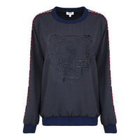 (WMNS) KENZO Tiger Alphabet Printing Pattern Long Sleeves Round Neck Hoodie Dark Blue FA52TO0105AC-77