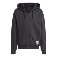 adidas Lounge French Terry Full-Zip Sweatshirt 'Black' IQ3422
