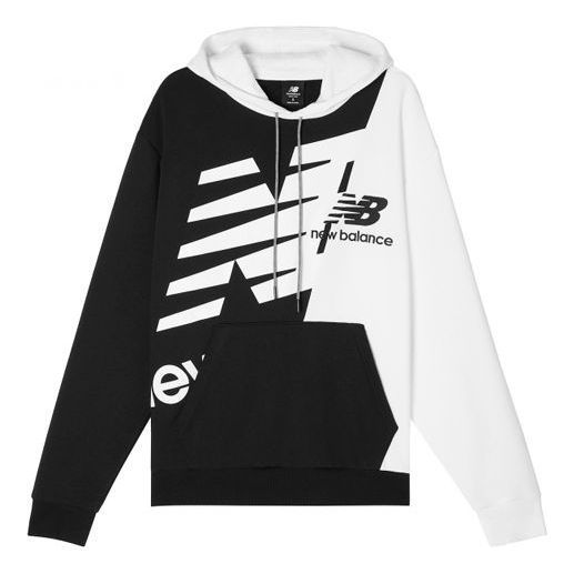 New Balance Splice Logo Hoodie 'White Black' MT11511-BM