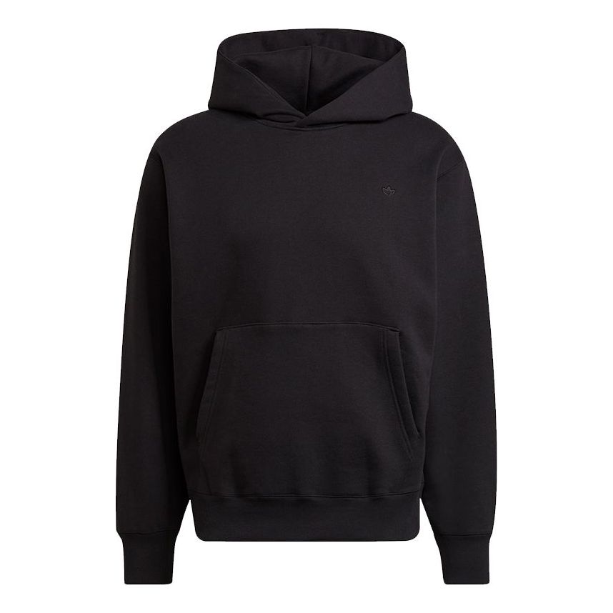 Men's adidas originals C Hoody Solid Color Fleece Lined Stay Warm Sports Black H11377