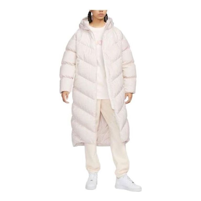 (WMNS) Nike THERMA-FIT Loose Casual Long Down Jacket 'Off White' FD8213-104
