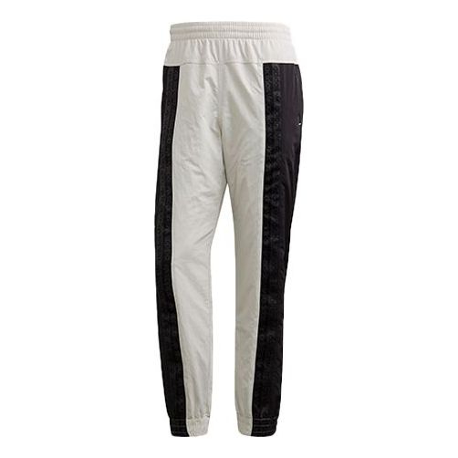 adidas originals D TP Colorblock Woven Casual Bundle Feet Sports Long Pants Black Gray Colorblock FM2282