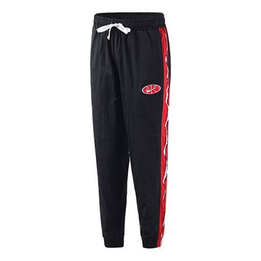 Men's Nike Contrasting Colors Side Stripe Basketball Sports Pants/Trousers/Joggers Black AV9759-013
