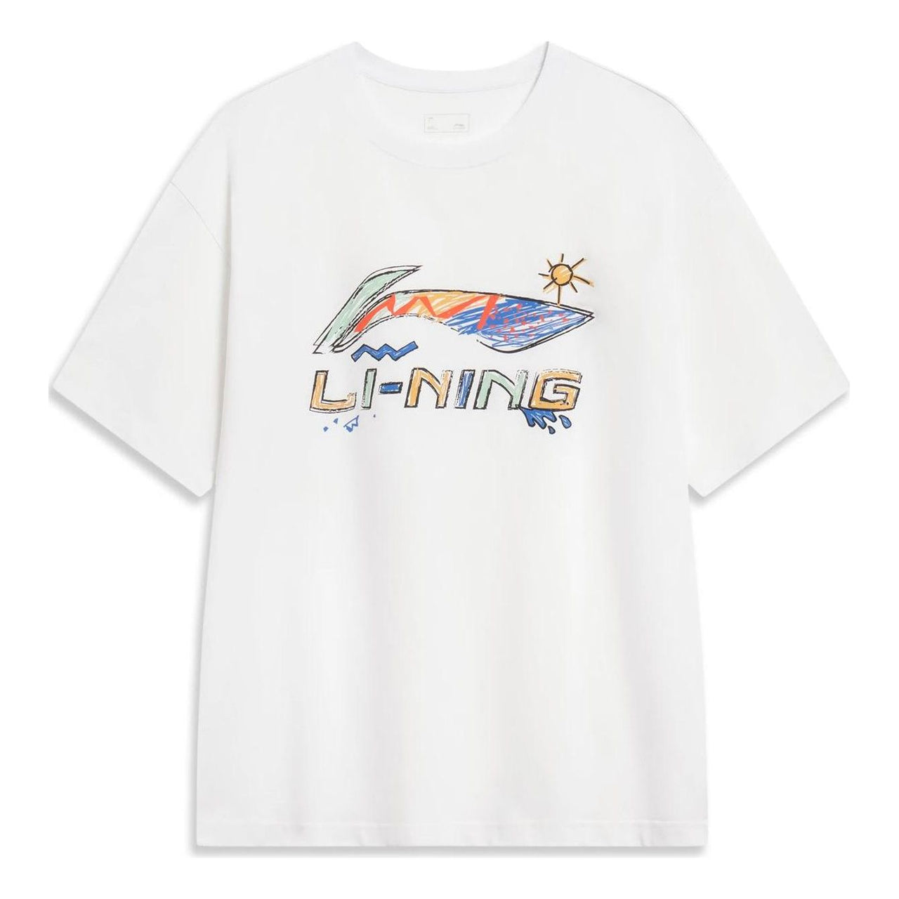 Li-Ning Essential Logo T-shirt 'White Multi' AHST727-2