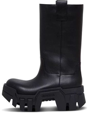 (WMNS) Balenciaga Bulldozer Boots 'Black Poluyurethane' 671555WBCQ01000