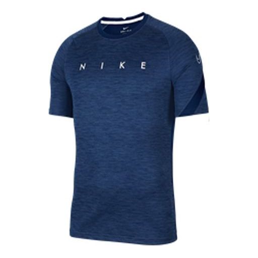 Nike Dri-Fit Academy Alphabet Printing Short Sleeve Navy Blue CK5538-492