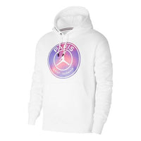 Air Jordan Paris Saint-Germain Printing Fleece Pullover White CZ0816-100