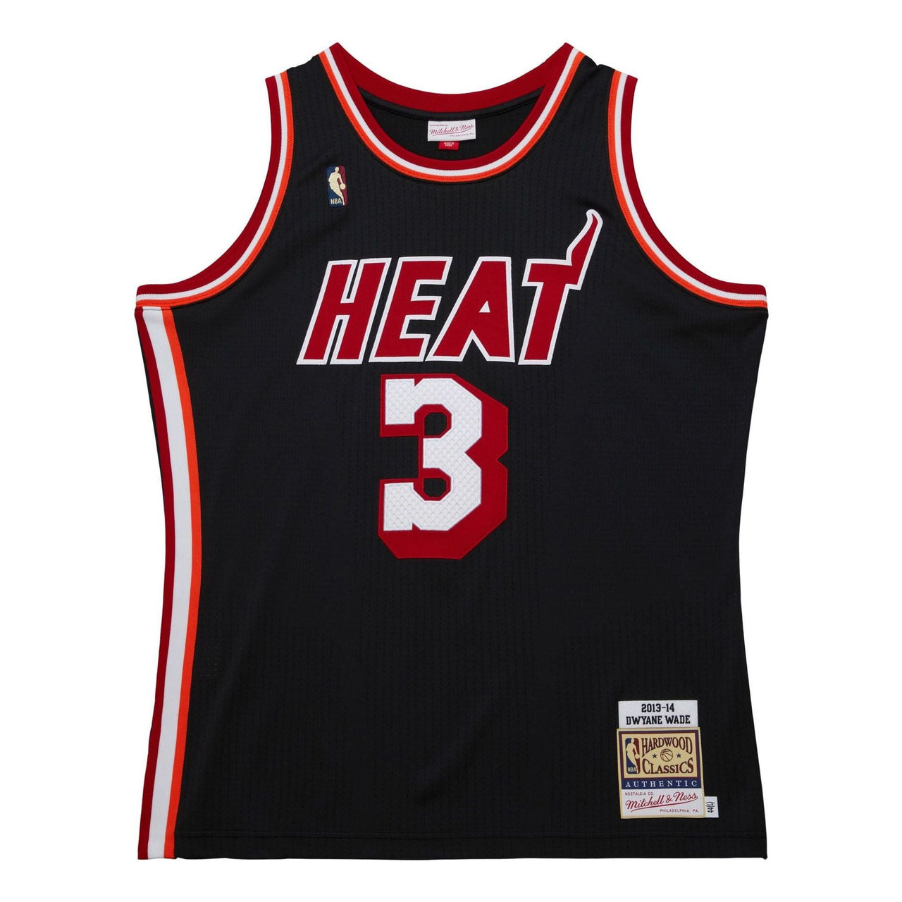 Mitchell & Ness x Miami Heat Dark Hwc 2013-14 Jersey 'Dwyane Wade 3' AJY46497-MHE13DWABLCK