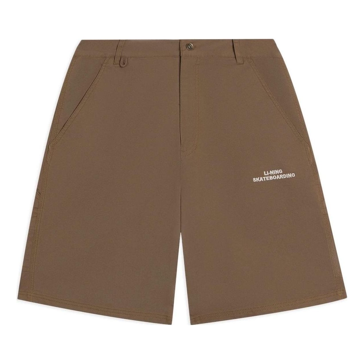 Li-Ning Skateboarding Embroidery Logo Shorts 'Brown' AKSS835-1