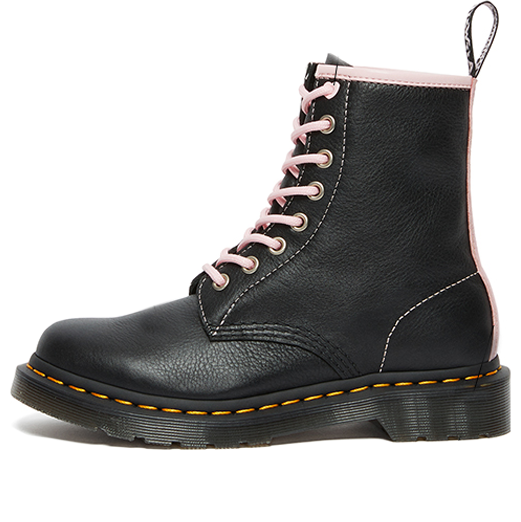 (WMNS) Dr. Martens 1460 Contrast Leather Lace Up Boots 'Black Pink' 27276001