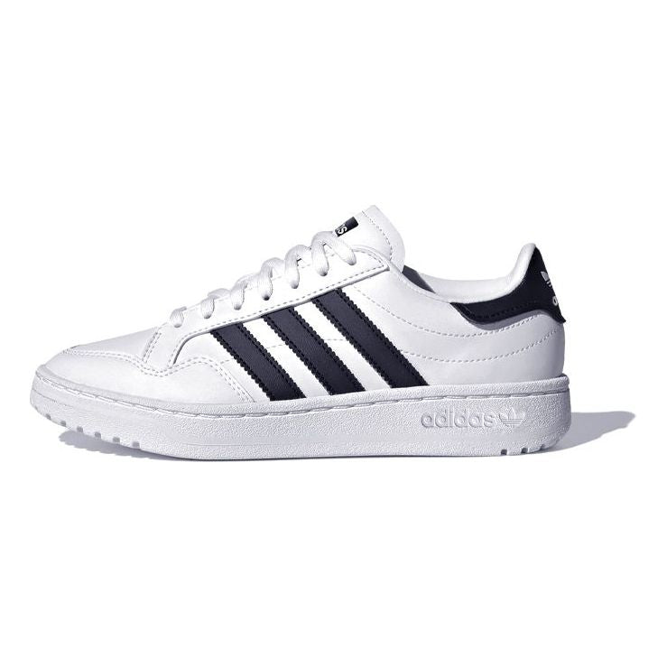 (GS) adidas originals Team Court J 'White Black' EF6815