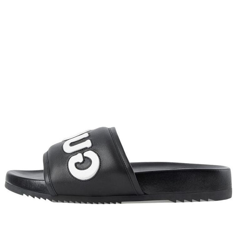 Gucci Sideline Rubber Logo Slide 'Black Leather' 742009-AABYM-1347
