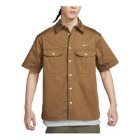 Nike SB Short Sleeve Woven Skate Button Up Shirt 'Tan' DV9076-270