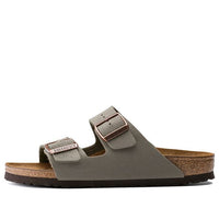 Birkenstock Arizona Birkibuc Narrow Fit Sandals 'Stone' 151213