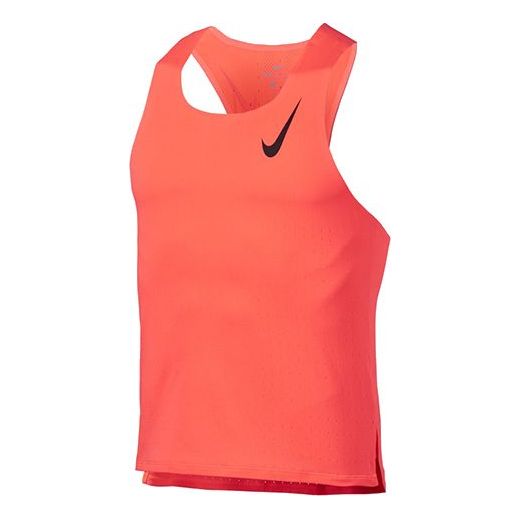 Nike AeroSwift Breathable Training Sports Running Vest Orange CJ7836-854