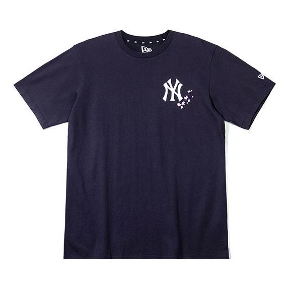 New Era Sakura Print Logo Short Sleeve Navy 12360540