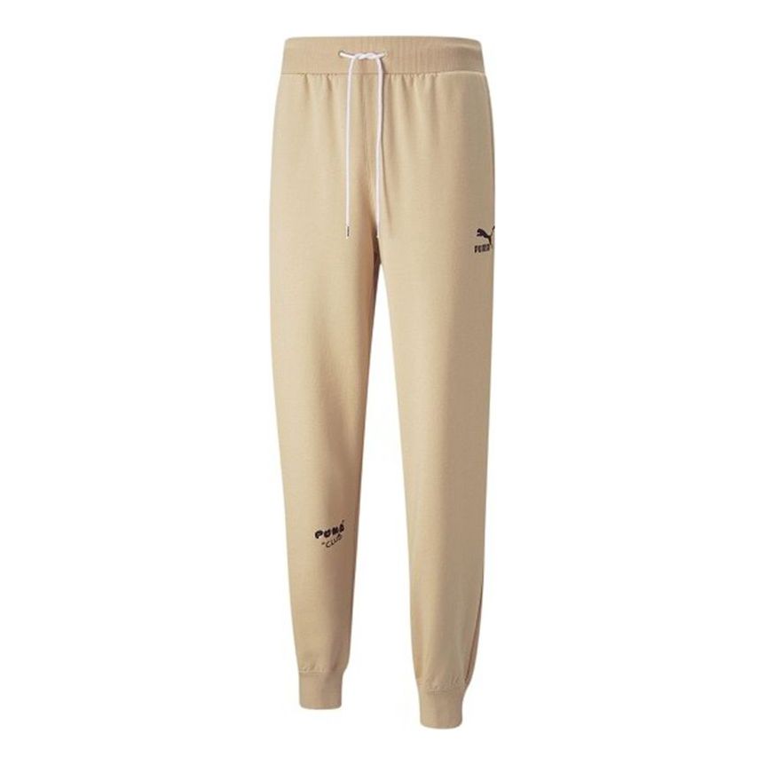 PUMA Logo Club Sweatpants 'Beige' 533202-20