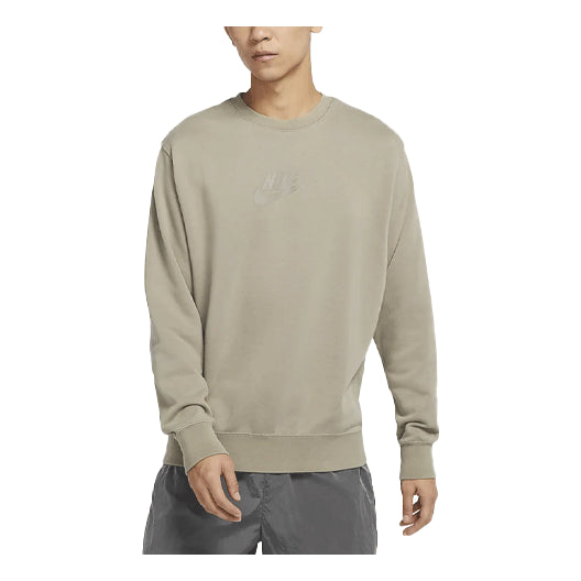 Nike Nsw French Terry Logo Printing Round Neck Pullover Long Sleeves 'Moon Lime' DD4665-087