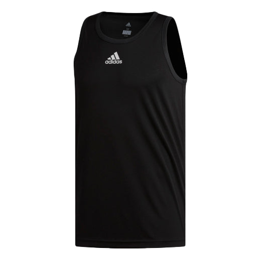 Men's adidas Logo Printing Solid Color Basketball Jersey/Vest Black CZ1453