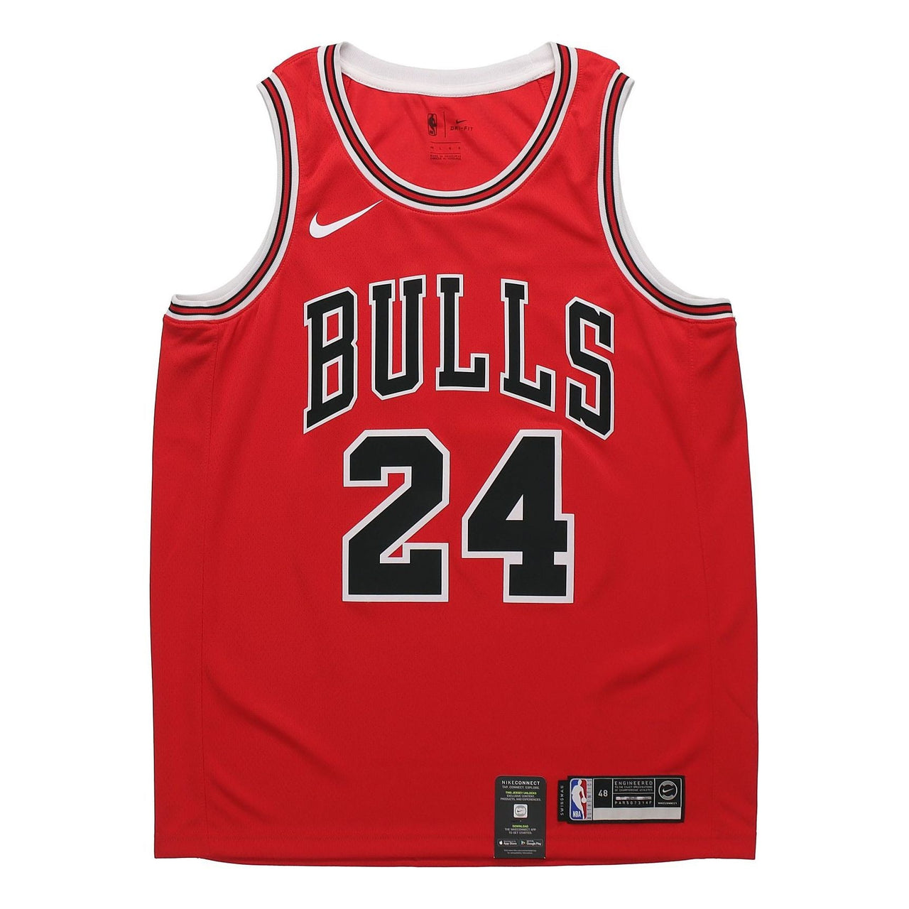 Nike NBA Basketball Jersey SW Fan Edition Chicago Bulls Markkanen 24 Red 864465-664