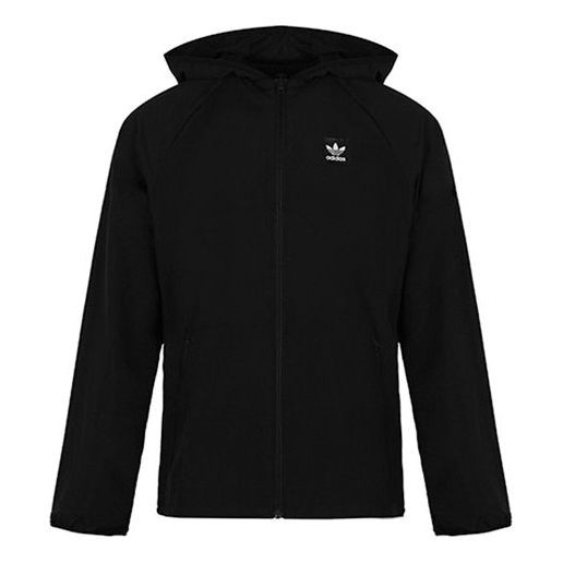 adidas originals MENS Casual Sport Hoodie Jacket Black DU8322