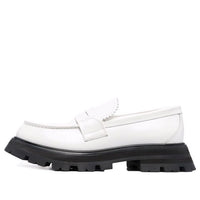 (WMNS) Alexander McQueen Wander Loafer Shoes 'White Black' 666328WHZ809358