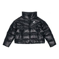 (WMNS) Nike Solid Color Straight Long Sleeves With Down Feather Jacket Black DH4080-010